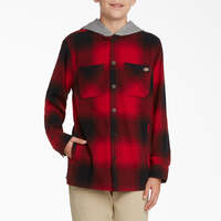 Boys’ Plaid Shirt Jacket - Black English Red Plaid (LHP)