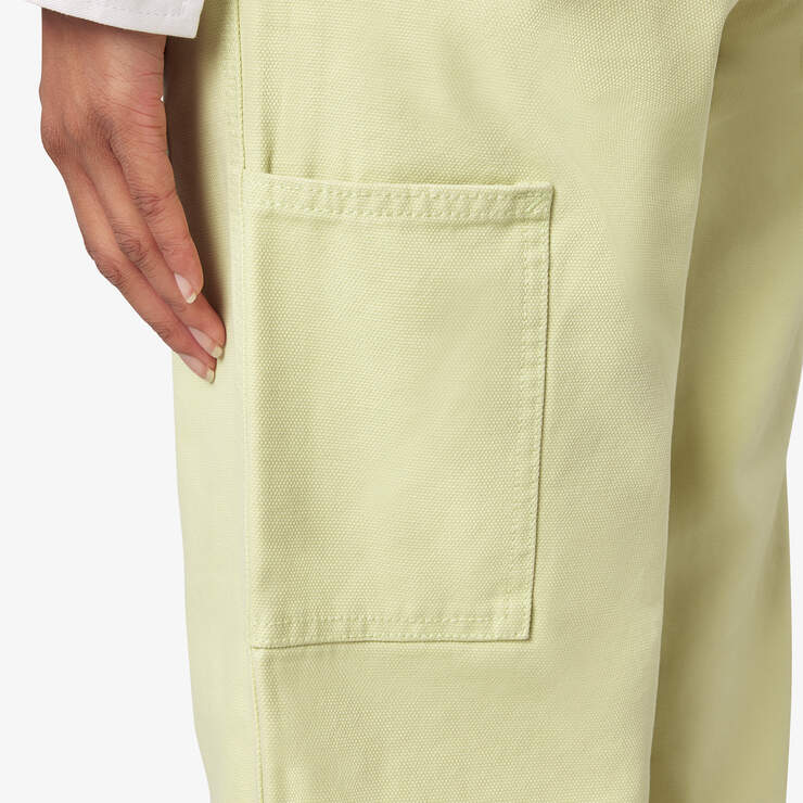 Women's Regular Fit Duck Pants - Stonewashed Pale Green (EWA) image number 8