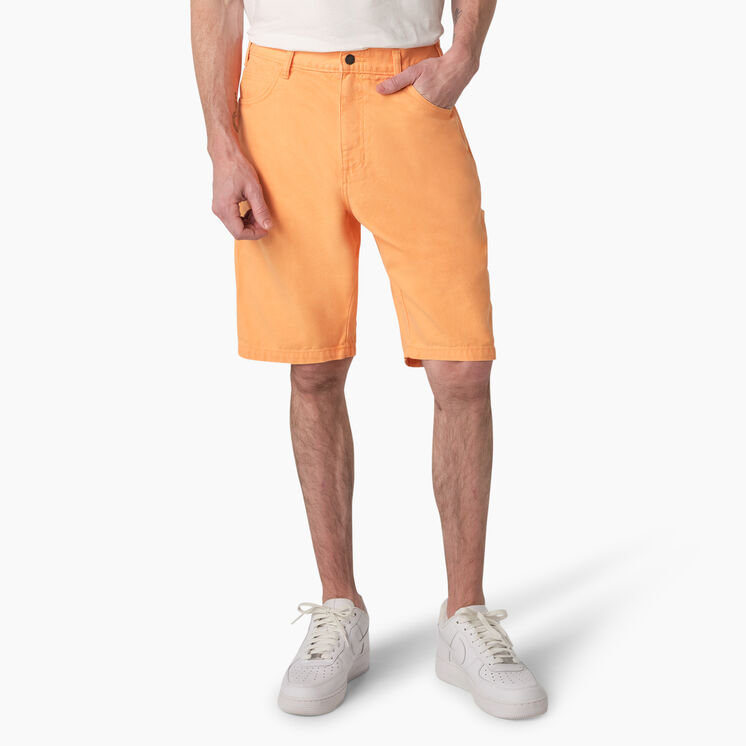 Stonewashed Duck Carpenter Shorts, 11&quot; - Stonewashed Papaya Smoothie &#40;SPS&#41;