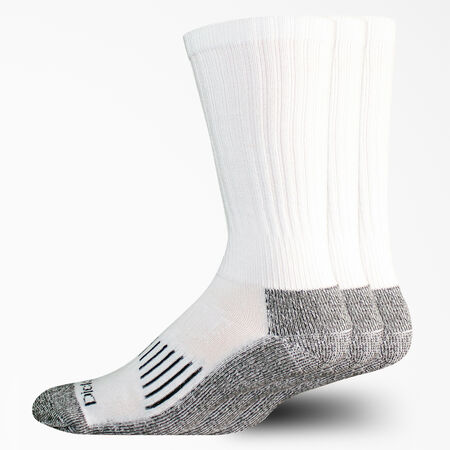 Heavyweight Crew Socks, Size 6-12, 3-Pack - White &#40;WH&#41;