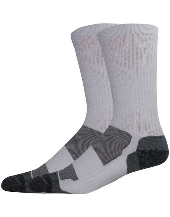 Steel Toe SORBTEK® Light Cushion Crew Socks, 2-Pack, Size 6-12 - WHITE (WH)