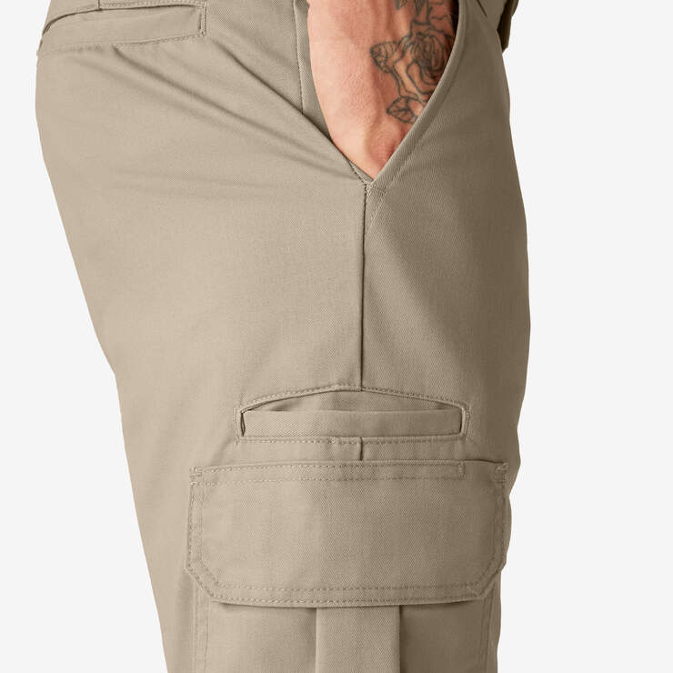 Slim Fit Cargo Pants - Desert Sand (DS) image number 7