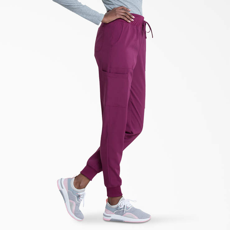 Women's EDS Essentials Jogger Scrub Pants - Wine (WIN) image number 4
