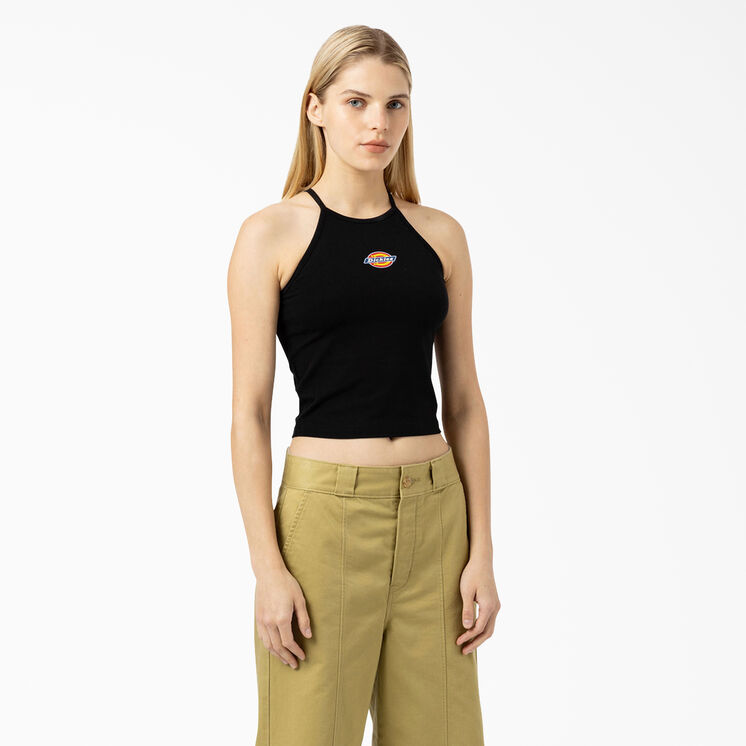 Women&#39;s Chain Lake Cropped Tank Top - Black &#40;BK&#41;