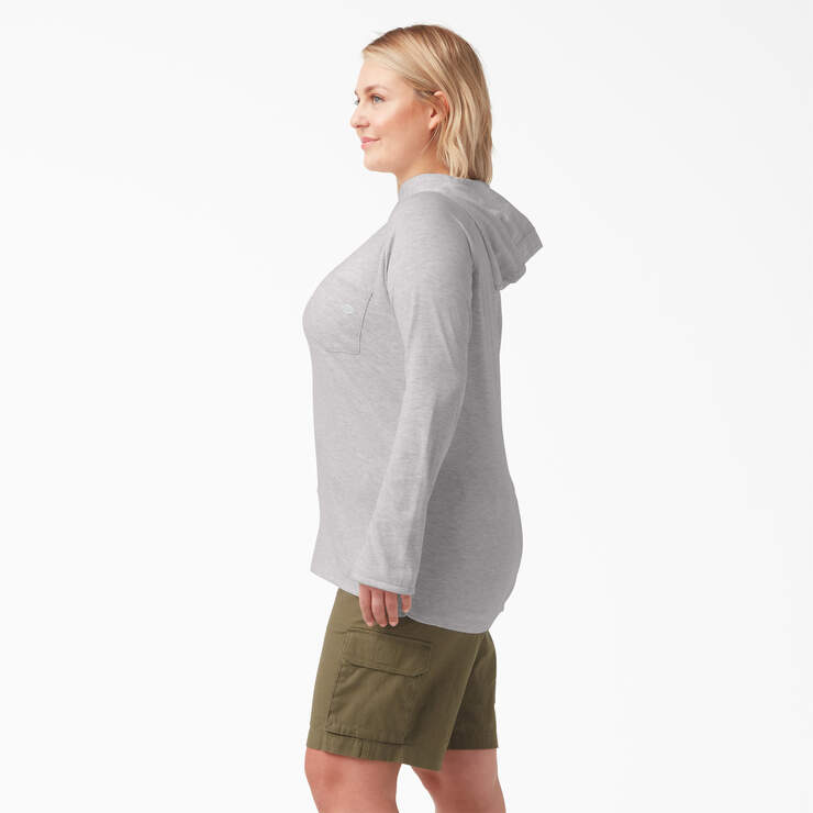 Women's Plus Cooling Performance Sun Shirt - Ash Gray (AG) image number 3