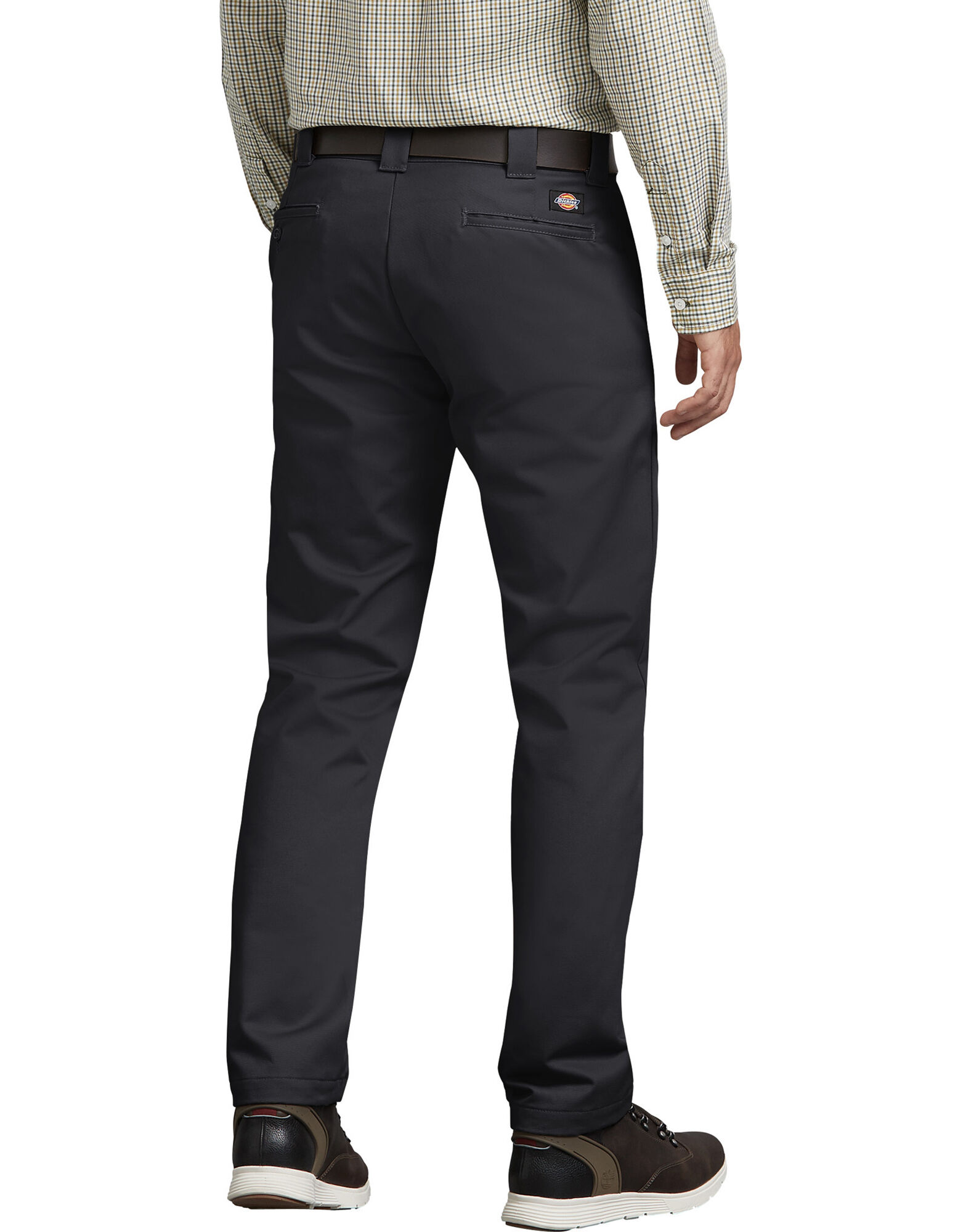 black tapered pants