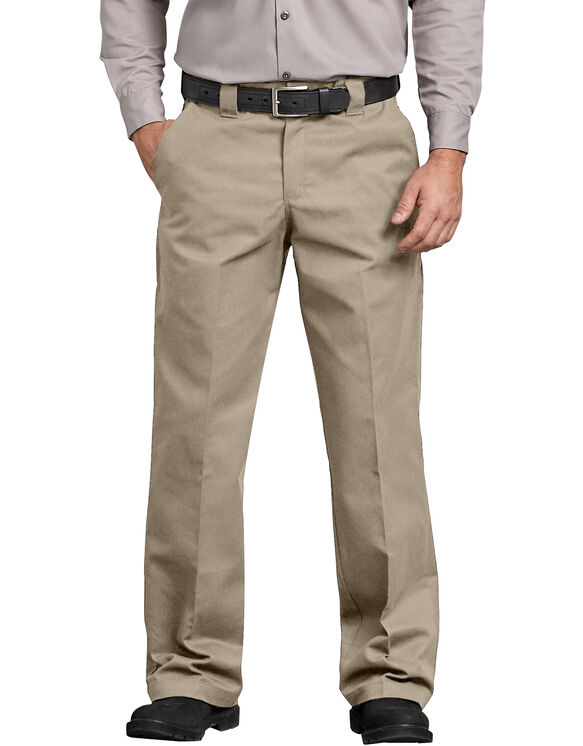 Comfort Waist Pants Desert Khaki Size 40 30 Relaxed Fit Twill Dickies