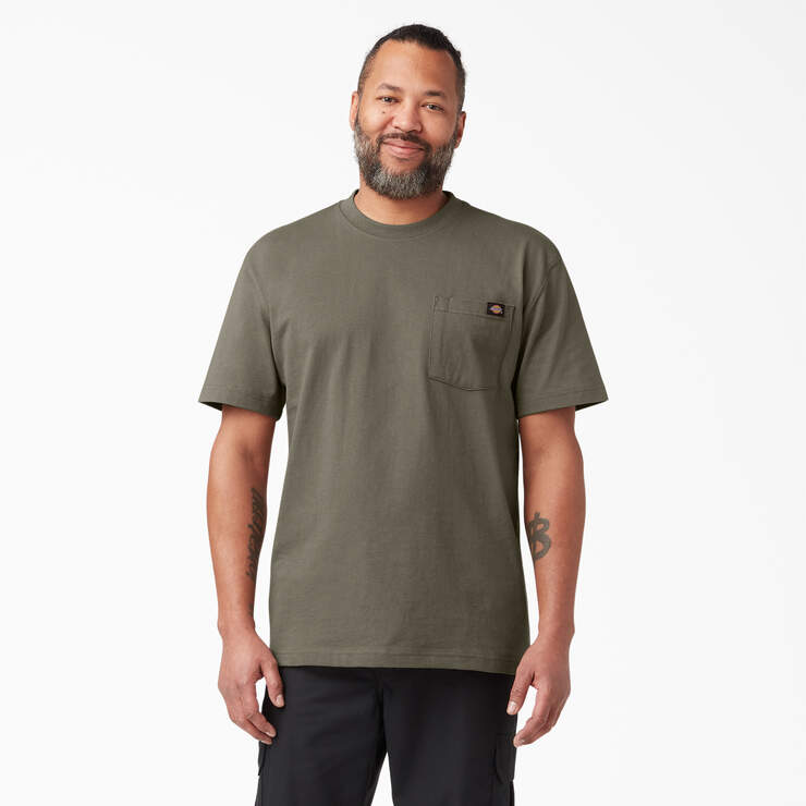 Heavyweight Short Sleeve Pocket T-Shirt - Mushroom (MR1) image number 1