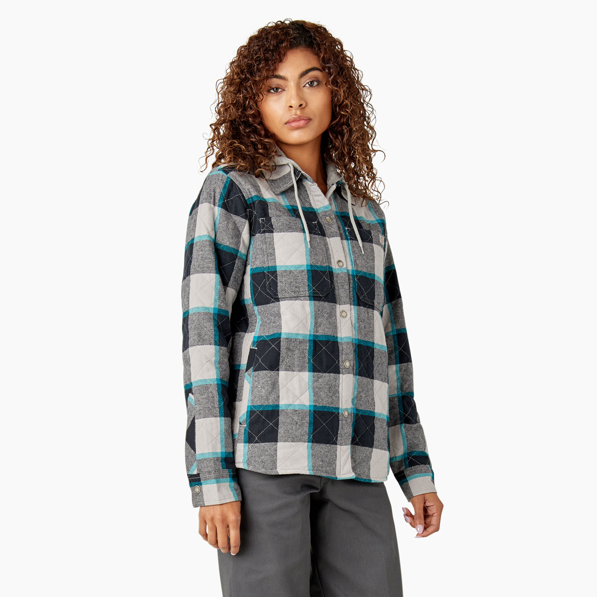 Womens plaid clearance jacket with hood