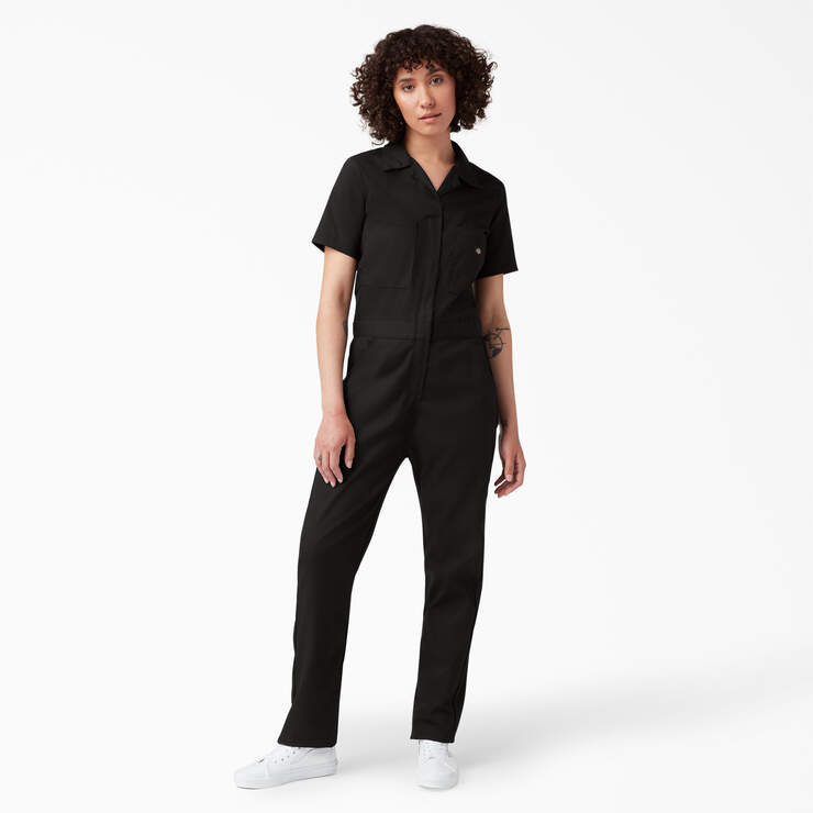 Women's FLEX Cooling Short Sleeve Coveralls - Black (BK) image number 5