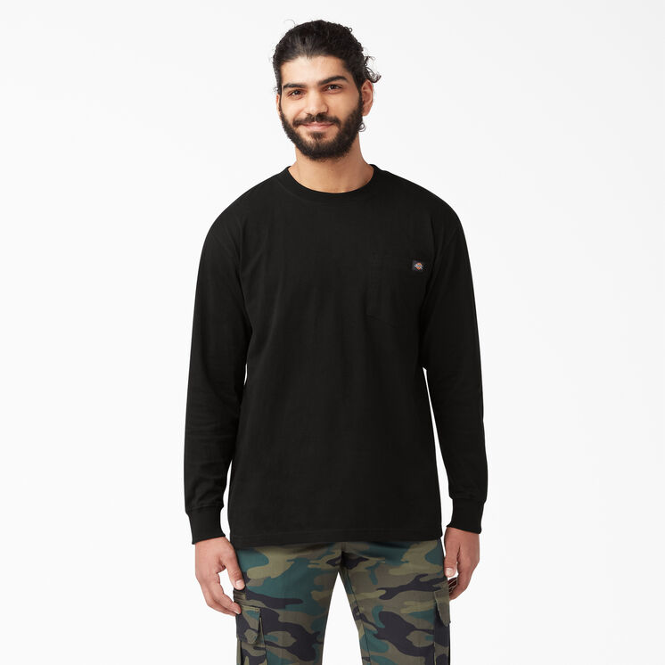 Heavyweight Long Sleeve Pocket T-Shirt - Black &#40;BK&#41;