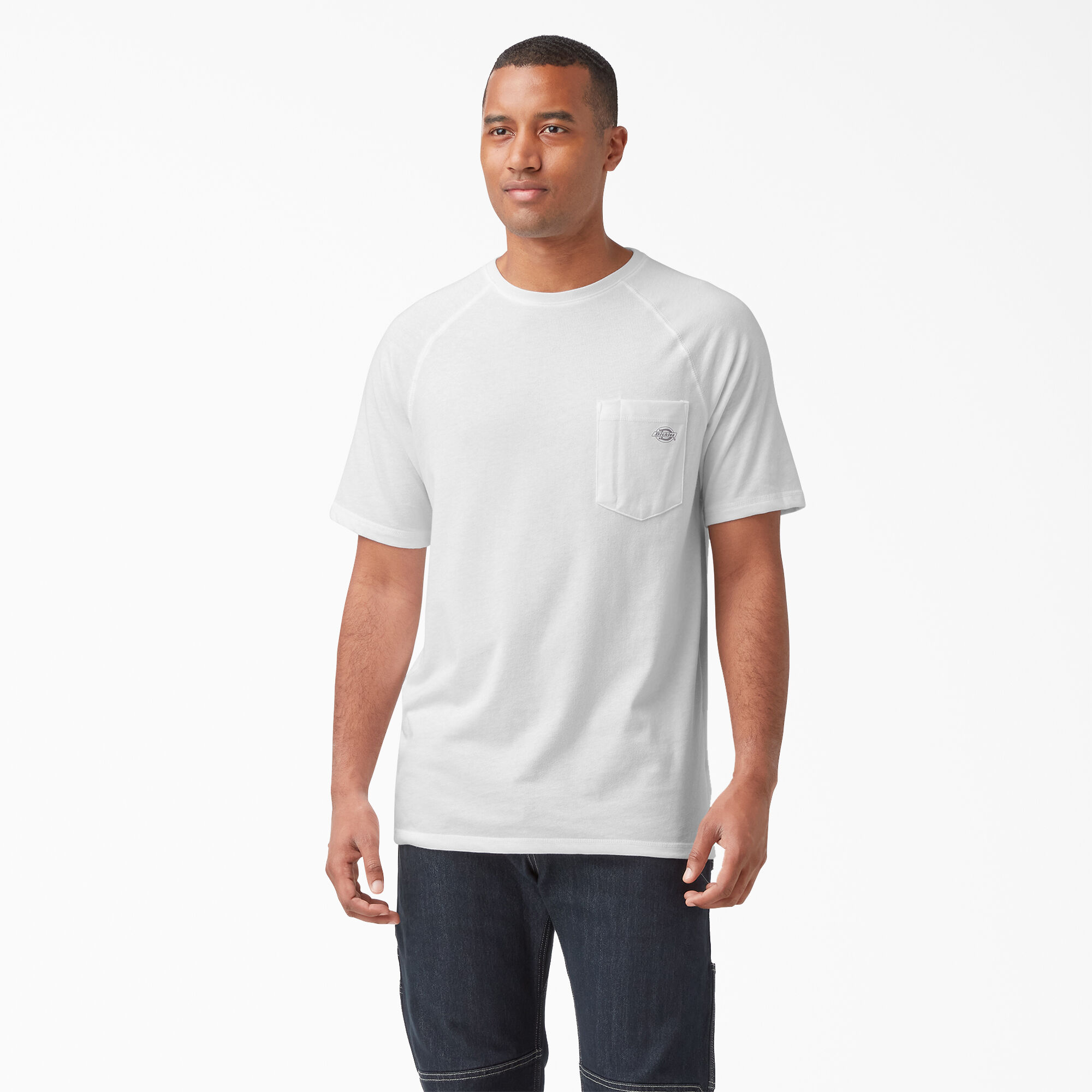 White t shirt with deals pocket