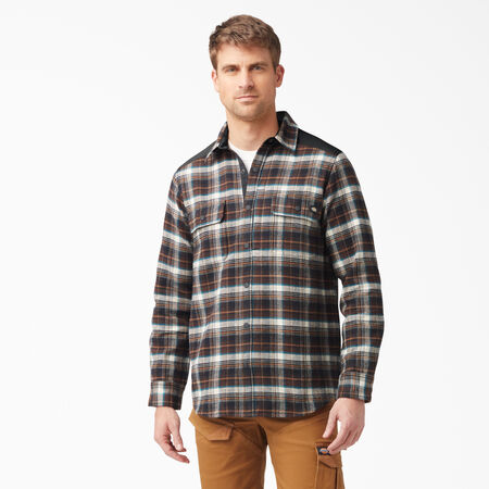 Heavyweight Brawny Flannel Shirt - Chocolate Brown Plaid &#40;A1H&#41;