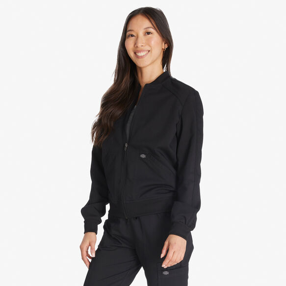 Women&#39;s Balance Zip Front Scrub Jacket - Black &#40;BLK&#41;