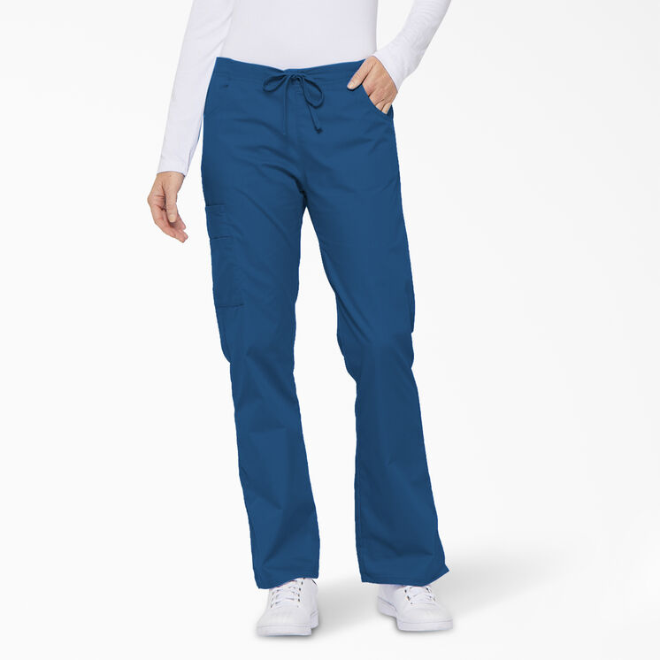 Women&#39;s EDS Signature Flare Leg Cargo Scrub Pants - Royal Blue &#40;RB&#41;