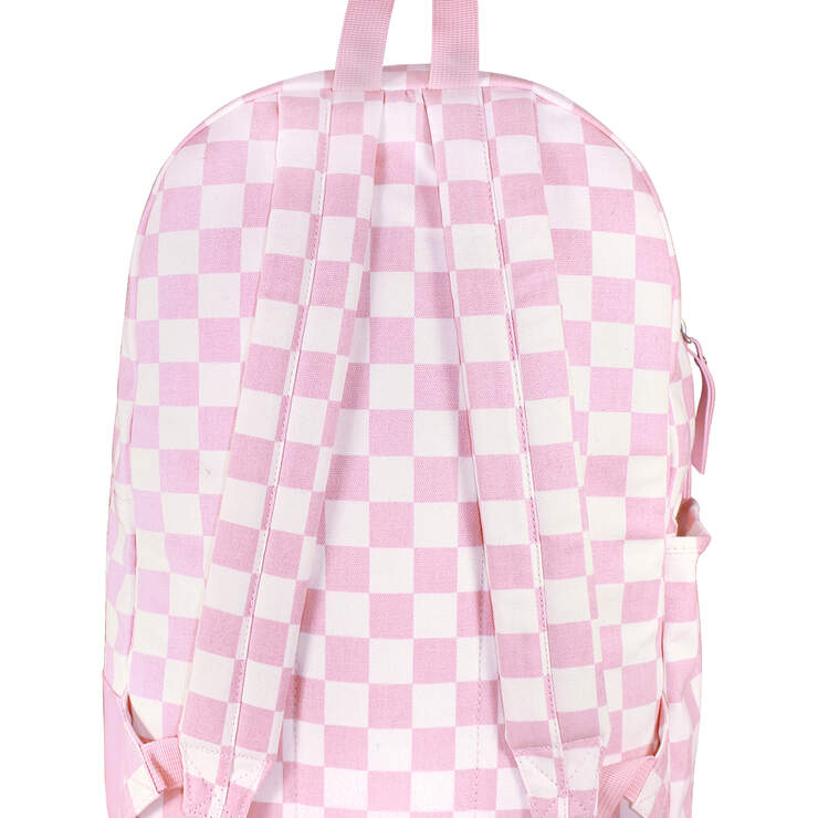 Colton Pink Checkered Backpack - Pink White Checkered (CKW) image number 2
