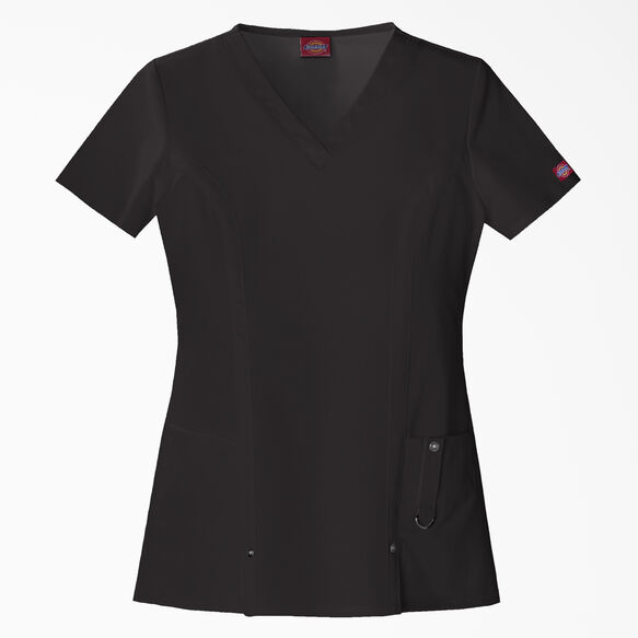 Women&#39;s Xtreme Stretch V-Neck Scrub Top - Black &#40;BLK&#41;