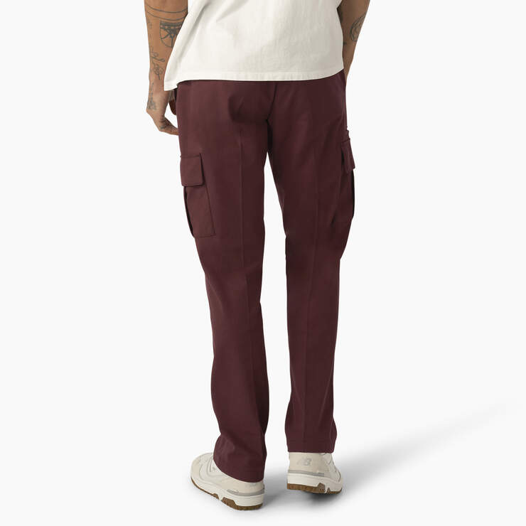 Regular Fit Cargo Pants - Wine w/ Contrast Stitching (CSW) image number 2
