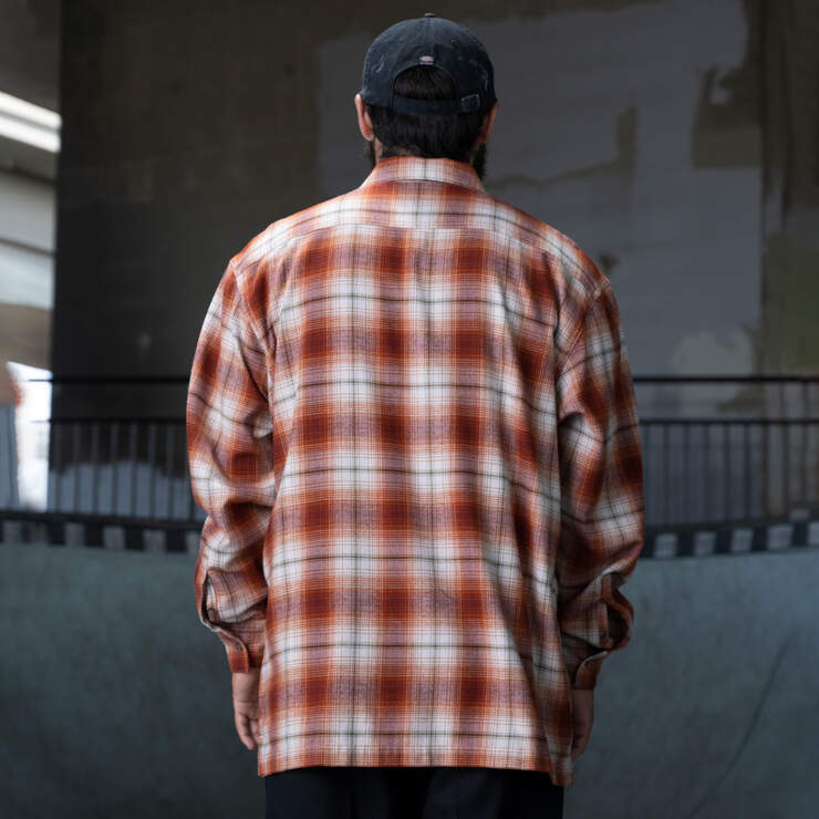 Ronnie Sandoval Brushed Flannel Shirt - Burnt Ombre Plaid (OB2) image number 2