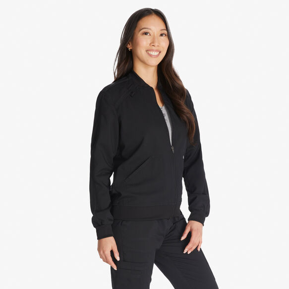 Women&#39;s Balance Zip Front Scrub Jacket - Black &#40;BLK&#41;