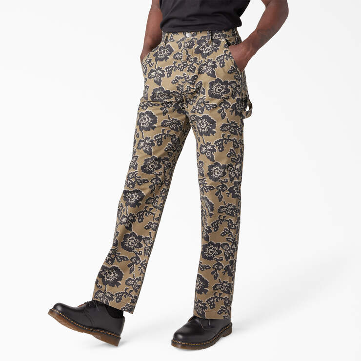 Dickies Premium Collection Utility Pants - Desert Rose Green Floral (NFN) image number 3