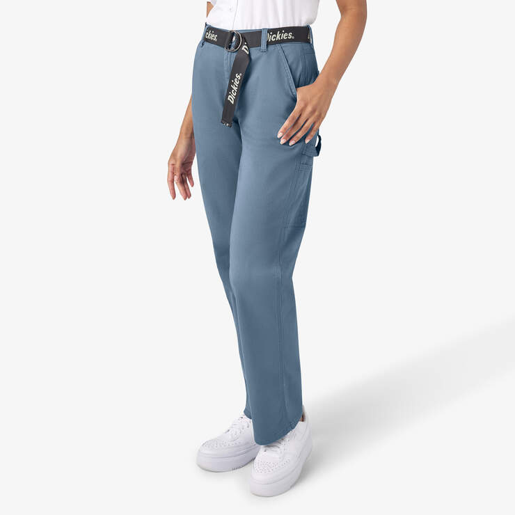 Women's Relaxed Fit Carpenter Pants - Coronet Blue (CNU) image number 3