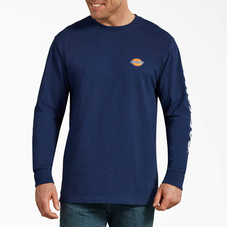 Long-Sleeve Graphic T-Shirt - Deep Blue (EL) image number 3