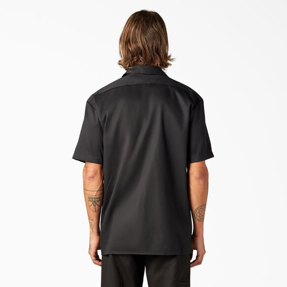 Relaxed Fit Short Sleeve Work Shirt - Black &#40;BK&#41;