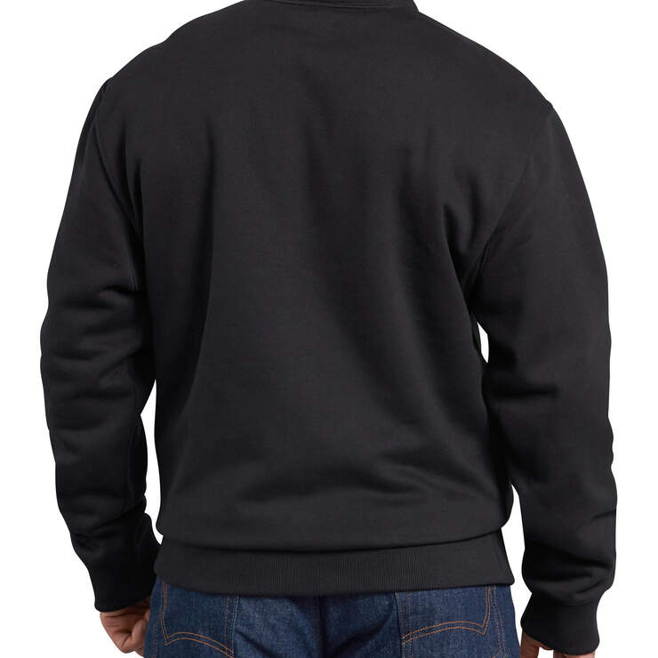 Dickies Pro™ 1/4 Zip Mobility Work Fleece Pullover - Black (BK) image number 2