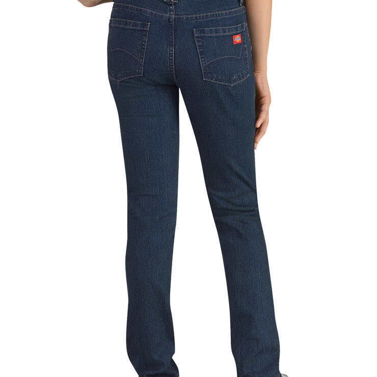 Girls' 5-Pocket Skinny Fit Straight Leg Denim Jeans, 7-20 - Stonewashed Medium Blue (MNT) image number 1