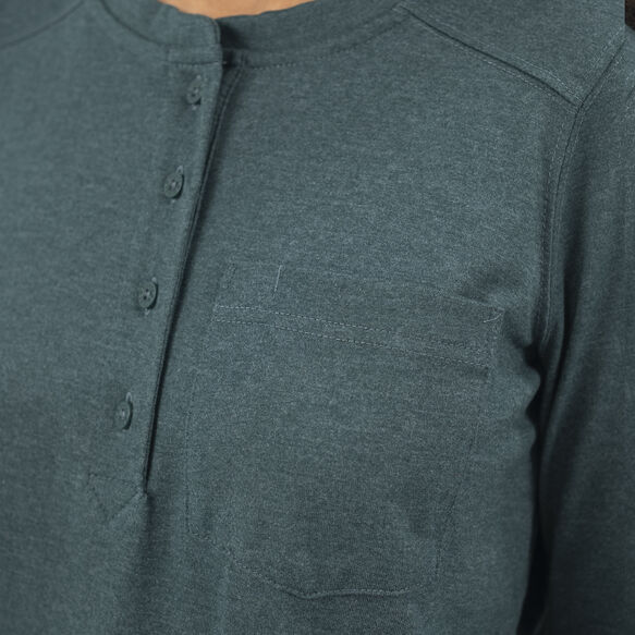 Women&#39;s Heavyweight Henley - Forest Heather &#40;F1H&#41;