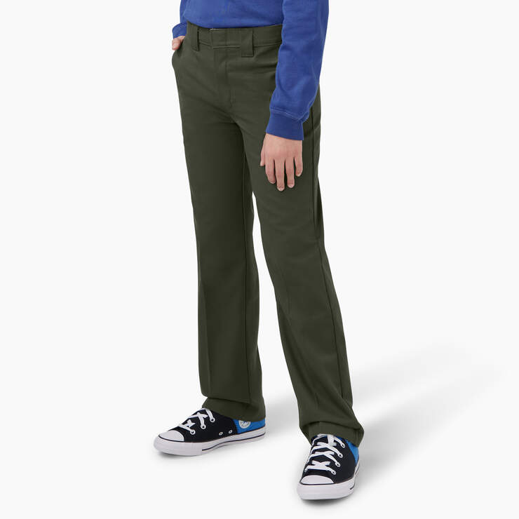 Boys' 873 Slim Fit Pants, 4-20 - Olive Green (OG) image number 3