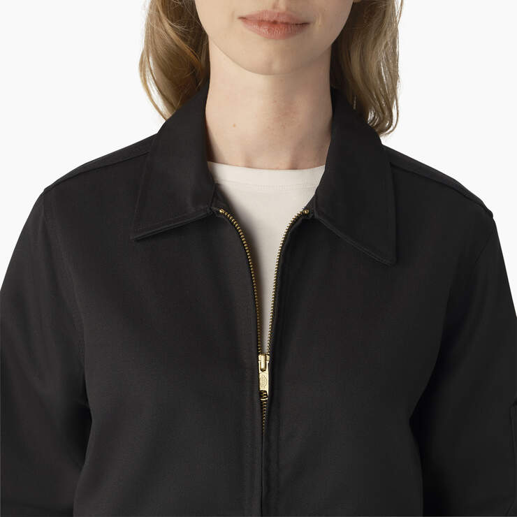 Women's Unlined Eisenhower Jacket - Black (BSK) image number 5