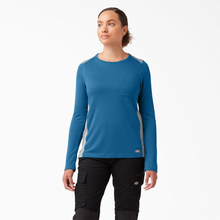 Women&#39;s Temp-iQ&reg; 365 Long Sleeve Pocket T-Shirt - Vallarta Blue &#40;V2B&#41;