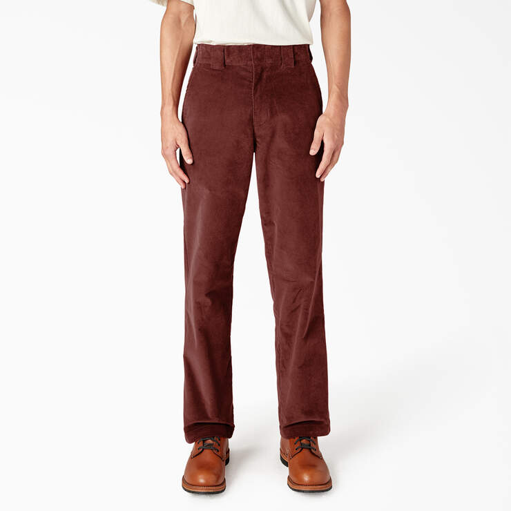 Regular Fit Corduroy Pants - Fired Brick (IK9) image number 1