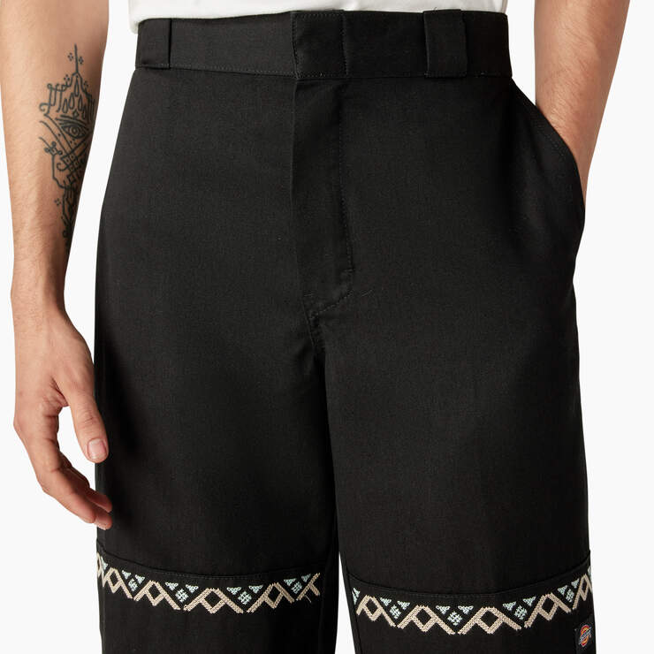 Wichita Embroidered Double Knee Pants - Black (BKX) image number 7