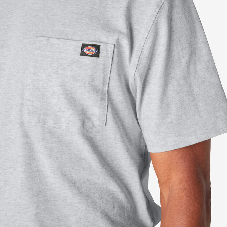 Heavyweight Short Sleeve Pocket T-Shirt - Ash Gray (AG) image number 13