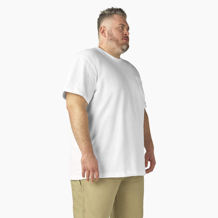 Heavyweight Short Sleeve Pocket T-Shirt - White (WH) image number 8