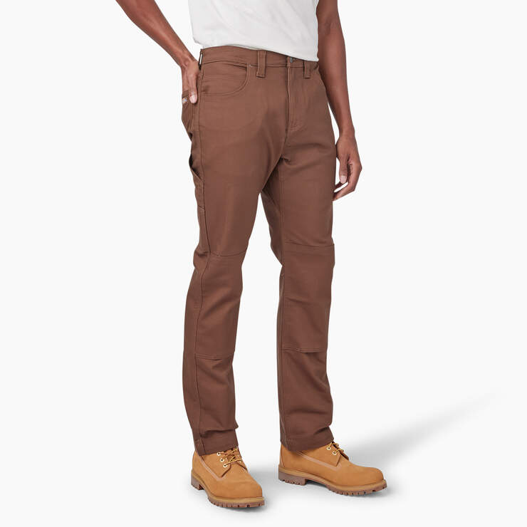 Slim Fit Duck Canvas Double Knee Pants - Timber Brown (TB) image number 4