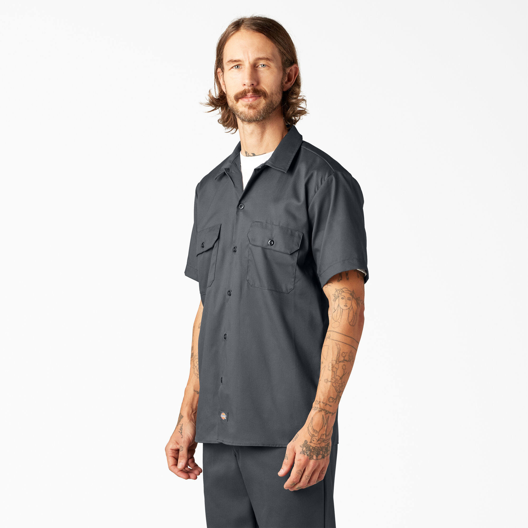 Dickies slim fit shirt sales