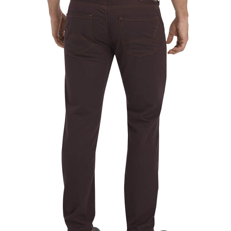 Dickies X-Series Slim Fit Tapered Leg 5-Pocket Flex Pants - Stonewashed Dark Brown (SDB) image number 2