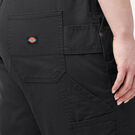 Women&#39;s Plus Relaxed Fit Duck Carpenter Shorts, 11&quot; - Rinsed Black &#40;RBK&#41;
