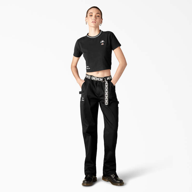 Dickies x Lurking Class Relaxed Fit Women’s Pants - Black (BKX) image number 4