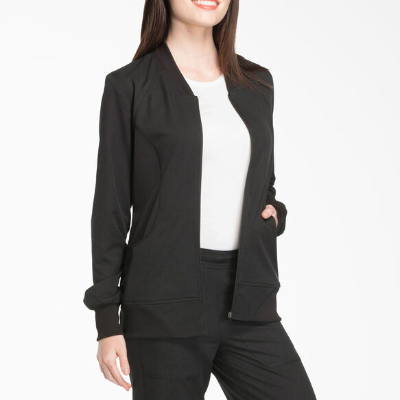 Women&#39;s Dynamix Zip Front Scrub Jacket - Black &#40;BLK&#41;