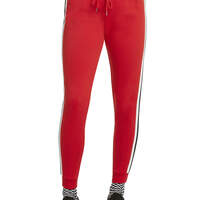 Dickies Girl Juniors' Side Striped Elastic Logo Jogger Pants - Red (RD)