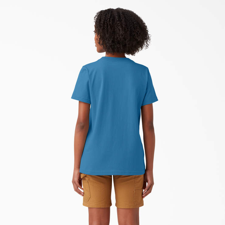 Women's Heavyweight Short Sleeve Pocket T-Shirt - Vallarta Blue (V2B) image number 2
