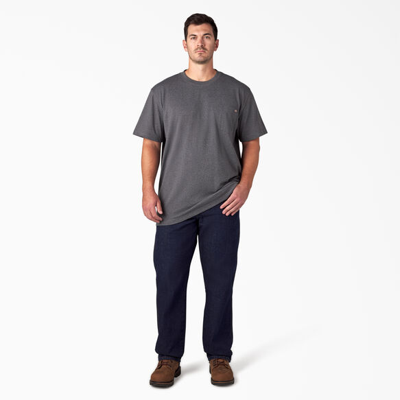 Heavyweight Heathered Short Sleeve Pocket T-Shirt - Charcoal Gray Heather &#40;CGH&#41;