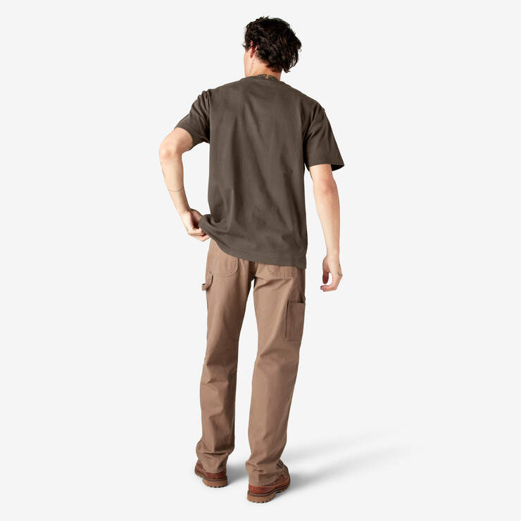 Heavyweight Short Sleeve Pocket T-Shirt - Chocolate Brown (CB) image number 10