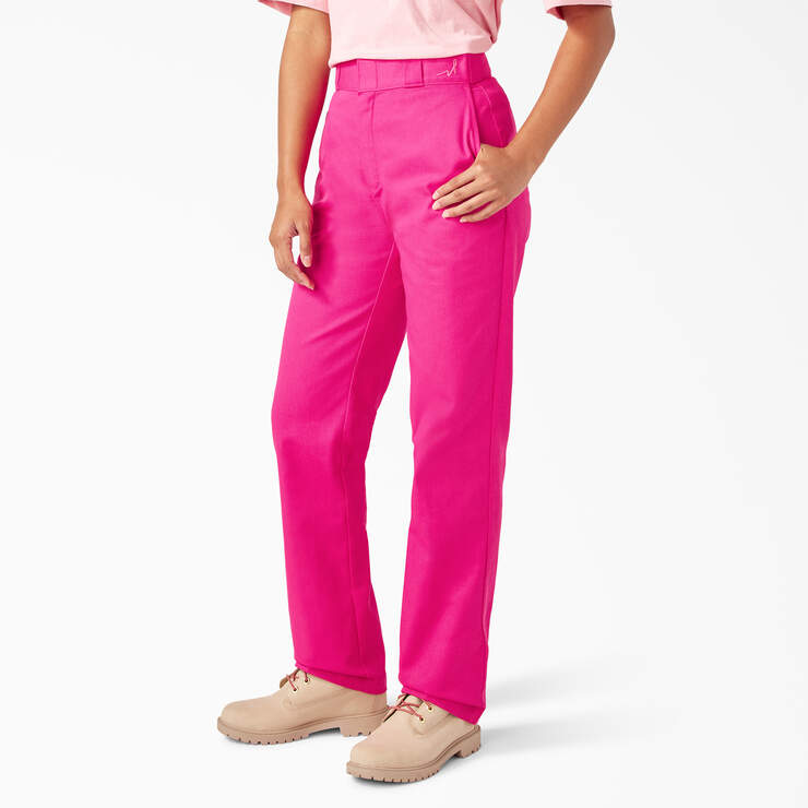 Breast Cancer Awareness Women’s 874® Work Pants - Pink Yarrow (N2Y) image number 3