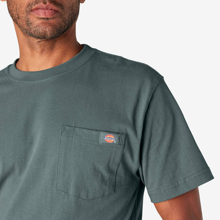 Heavyweight Short Sleeve Pocket T-Shirt - Lincoln Green (LN) image number 13
